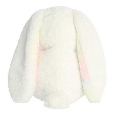 Aurora Large White Spring 14" Rainbow Bunny Vibrant Stuffed Animal