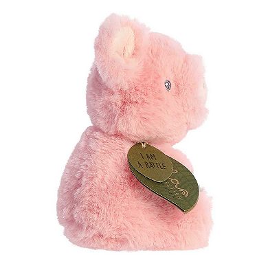 Ebba Small Pink Eco Ebba 6" Piglet Rattle Playful Baby Stuffed Animal