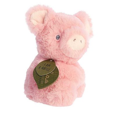 Ebba Small Pink Eco Ebba 6" Piglet Rattle Playful Baby Stuffed Animal