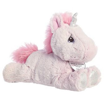 Aurora Small Pink Precious Moments 8.5" Sparkle Unicorn Lilac Inspirational Stuffed Animal