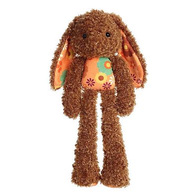 Aurora Large Brown Spring 14" Retro Bunny Vibrant Stuffed Animal
