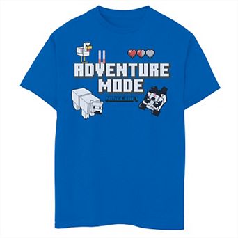 Boys Minecraft Adventure Mode On Graphic Tee
