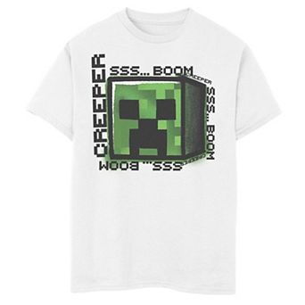 Boys Minecraft Creeper Head Graphic Tee