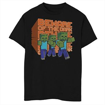 Boys 6-20 Minecraft Beware Of The Dark Graphic Tee