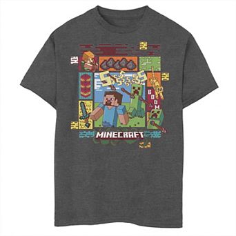 Boys Minecraft Action Montage Graphic Tee