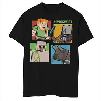 Boys 6-20 Minecraft Characters Boxes Graphic Tee