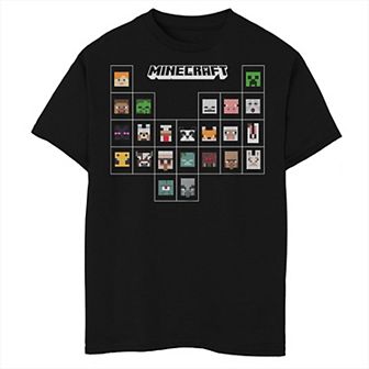 Boys Minecraft Characters Periodic Table Graphic Tee