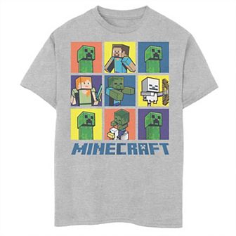 Boys Minecraft Pop Color Portraits Graphic Tee
