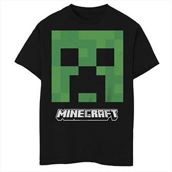 Boys Minecraft Creeper Head Graphic Tee