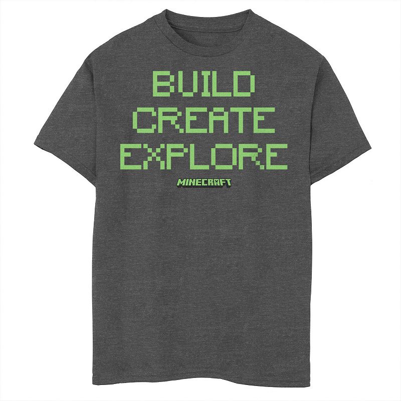 Boys Minecraft Build Create Explore Graphic Tee, Boy's, 