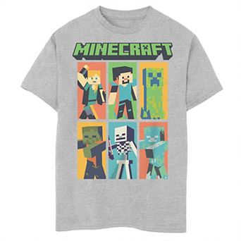 Boys Minecraft Characters Banners Graphic Tee