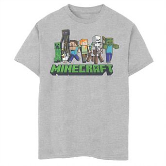 Boys Minecraft Characters Lineup Graphic Tee