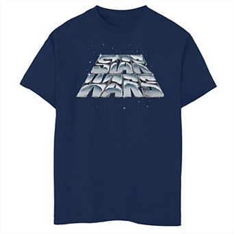 Boys Husky Star Wars Chrome Logo Graphic Tee