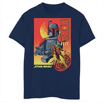 Boys Husky Star Wars Boba Fett Poster Graphic Tee