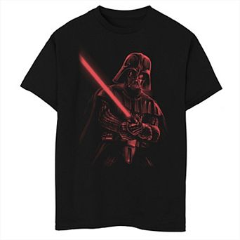 Boys Husky Star Wars Darth Vader Light Saber Graphic Tee