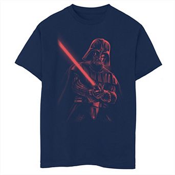Boys Husky Star Wars Darth Vader Light Saber Graphic Tee