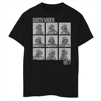 Boys Star Wars Darth Vader Profile Headshots Husky Graphic Tee