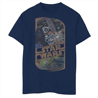 Boys Husky Star Wars Vintage Action Graphic Tee