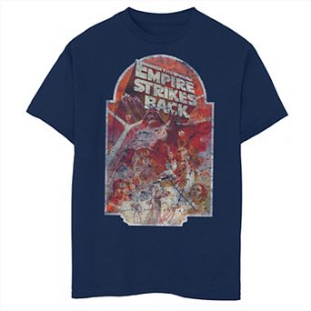 Boys Husky Star Wars The Empire Strikes Back Distressed Poster Graphic Tee