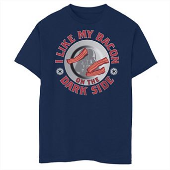 Boys Husky Star Wars My Bacon On The Dark Side Graphic Tee