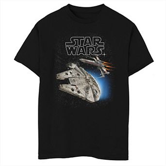Boys Star Wars Spaceships Flights Husky Graphic Tee