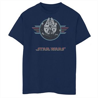 Boys Star Wars Millennium Falcon Stamp Husky Graphic Tee