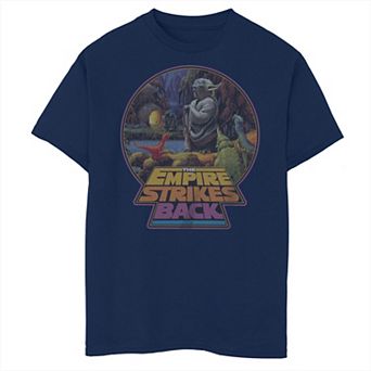 Boys Star Wars The Empire Strikes Back Yoda Poster Husky Graphic Tee