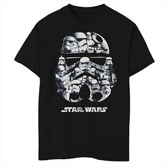 Boys Star Wars Storm Troopers Filled Helmet Husky Graphic Tee