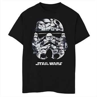 Boys Star Wars Storm Troopers Filled Helmet Husky Graphic Tee