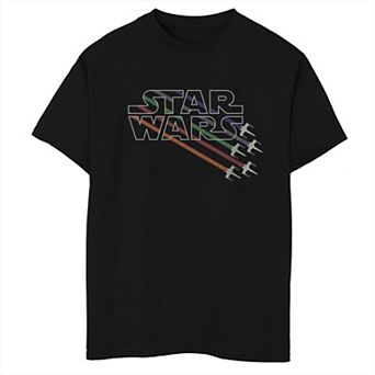 Boys Star Wars Color Lines Husky Graphic Tee