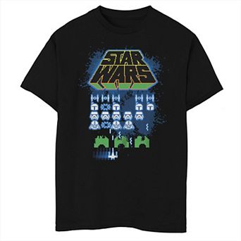 Boys Star Wars Arcade Game Style Poster Husky Graphic Tee