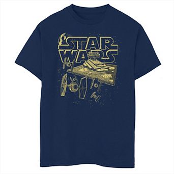 Boys Star Wars Dark Side Spaceships Husky Graphic Tee