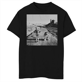 Boys Star Wars C-3PO R2-D2 Back Portrait Husky Graphic Tee