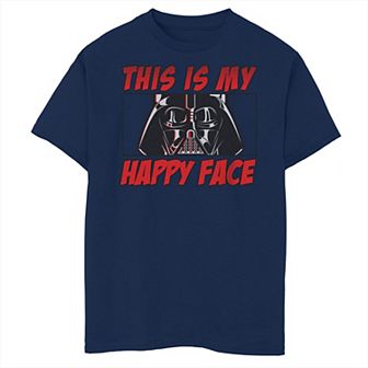 Boys 8-20 Star Wars Darth Vader This Is My Happy Face Husky Graphic Tee