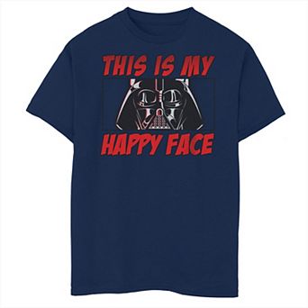 Boys 8-20 Star Wars Darth Vader This Is My Happy Face Husky Graphic Tee