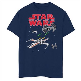 Boys 8-20 Star Wars Pixel Art Fight Husky Graphic Tee