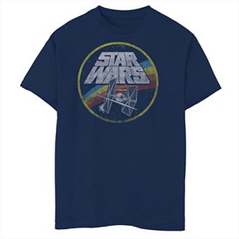 Boys 8-20 Star Wars Tie Fighter Retro Stamp Husky Graphic Tee