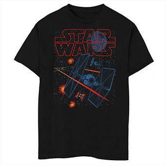Boys Star Wars Spaceships Chase Husky Graphic Tee