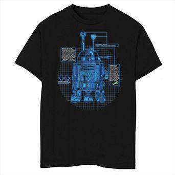 Boys Star Wars R2-D2 Blueprint Husky Graphic Tee