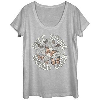 Juniors' Free Spirit World Tour Poster Graphic Tee