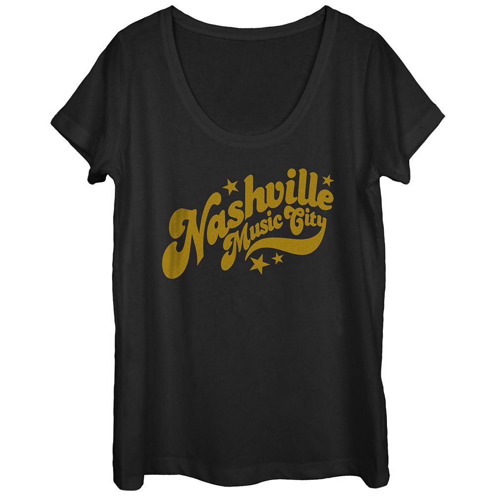 Mineral Red Nashville Music City Graphic Retro Fashion Tee