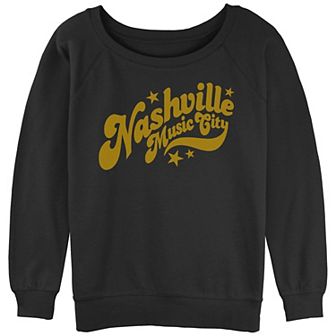 Juniors' Nashville Musical City Graphic Slouchy Terry
