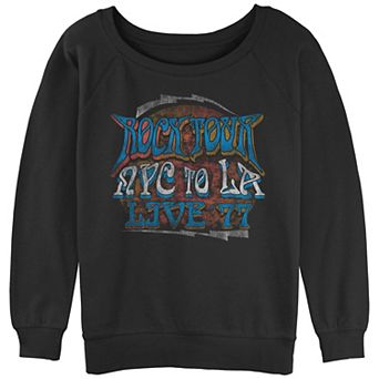 Juniors' Rock Tour NYC To LA Live 77 Graphic Slouchy Terry