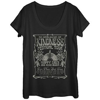 Juniors' Worldwide Kindness Festival Tour Poster Graphic Tee