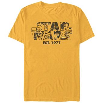 Men's Star Wars Faces Filled Logo Graphic Tee