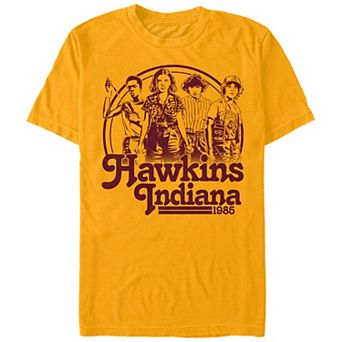 Men's Stranger Things Hawkins Indiana 1985 Graphic Tee
