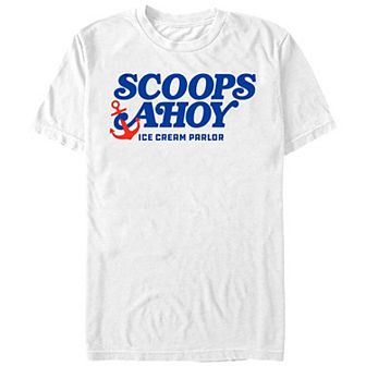 Men's Stranger Things Scoops Ahoy Ice Cream Parlor Graphic Tee