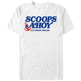 Men's Stranger Things Scoops Ahoy Ice Cream Parlor Graphic Tee
