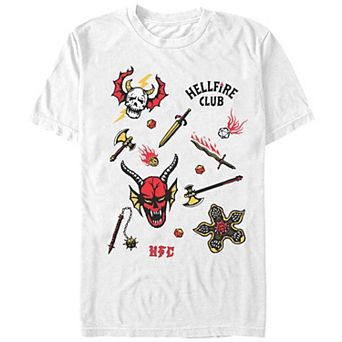 Men's Stranger Things Hellfire Club Icons Graphic Tee