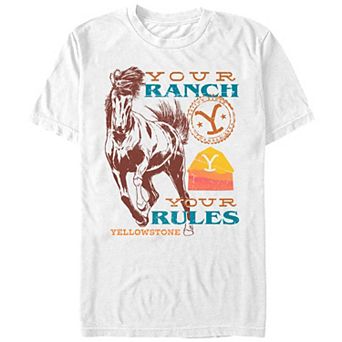 Men's Yellowstone Your Ranch Your Rules Graphic Tee